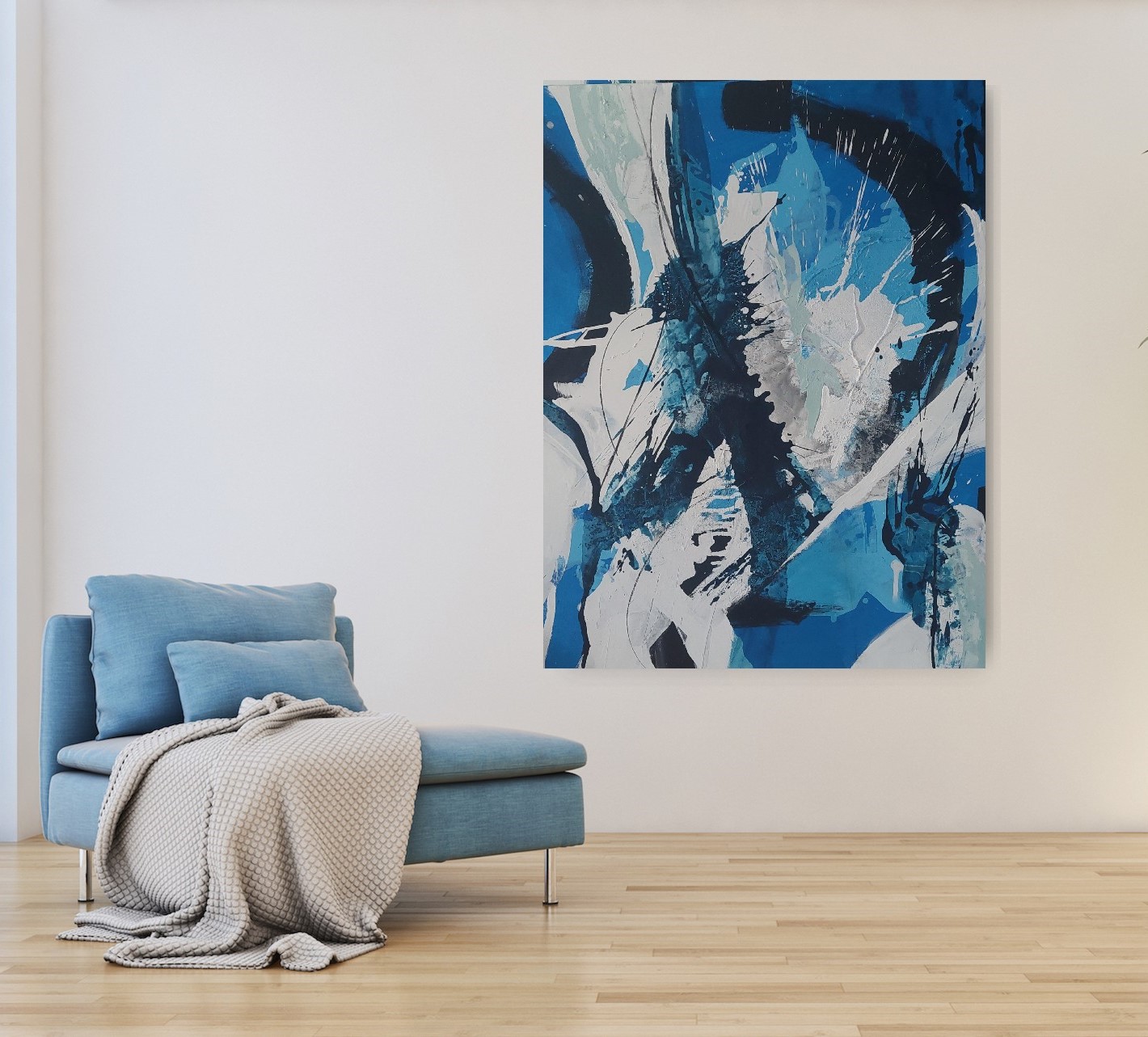 Blue Univers 100x120 cm